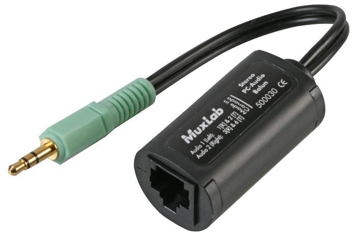 MUXLAB Stereo PC Audio Balun for Cat5e/6