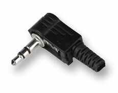PRO SIGNAL 3.5mm Stereo Jack Plug, 90° Angle, 5-Pack