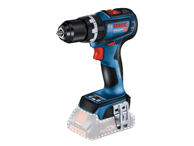 Bosch GSB 18V-90 C Professional Trapano Avvitatore, Brushless, 18V Senza Batter