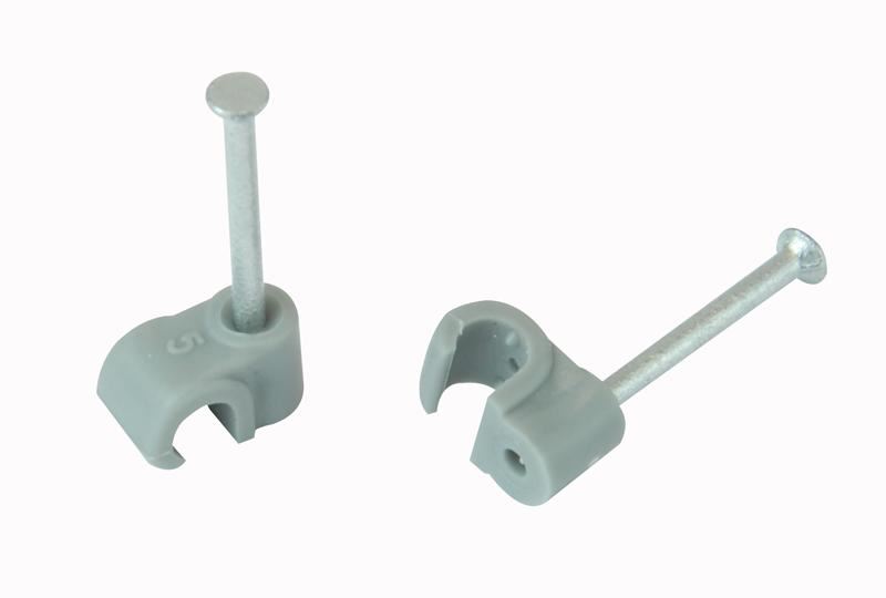 UNIFIX ケーブルクリップ 5.0mm グレー 100個入り