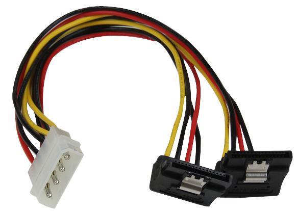 STARTECH Câble d'alimentation LP4 vers 2x SATA 90°, 305mm