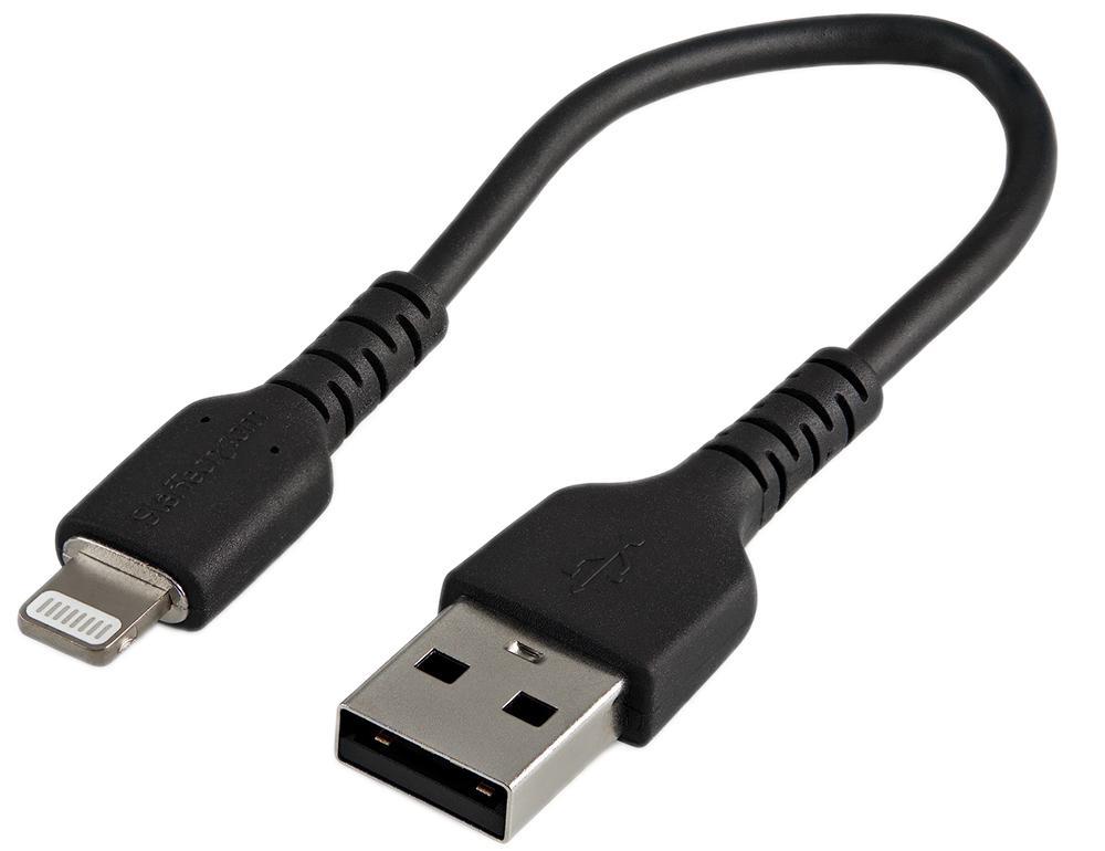 STARTECH Câble USB-A vers Lightning, 15 cm, Noir