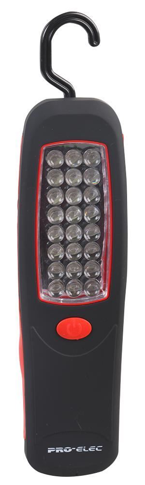 PRO ELEC Lámpara de Trabajo 24 LED con Gancho e Imán