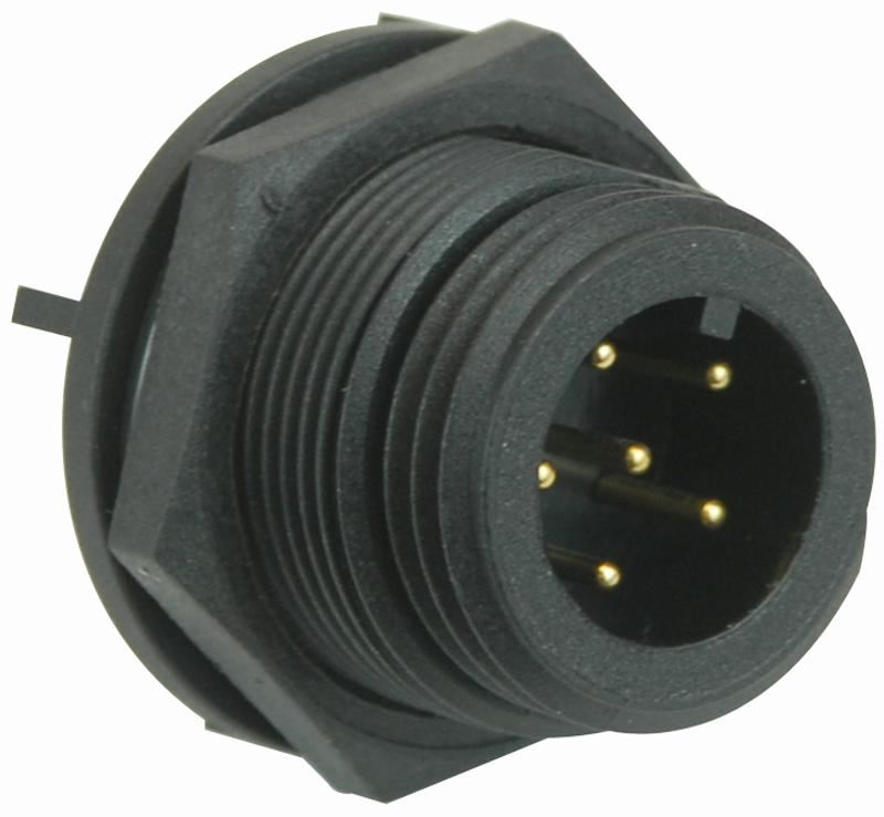 BULGIN Conector IP68 de 6 Polos para PCB