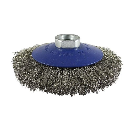 Timco 115mm Stainless Steel Bevel Brush for Angle Grinders