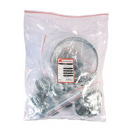Timco Mixed Hose Clips, Zinc-Plated Steel, Assorted Sizes (50 Pack)
