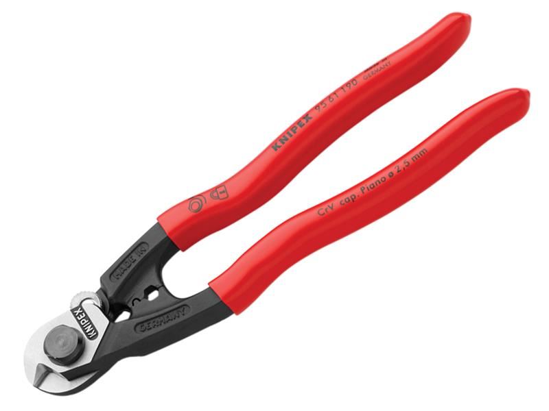 Knipex Cortador de Cabos e Alambres com Cabo PVC, 190mm