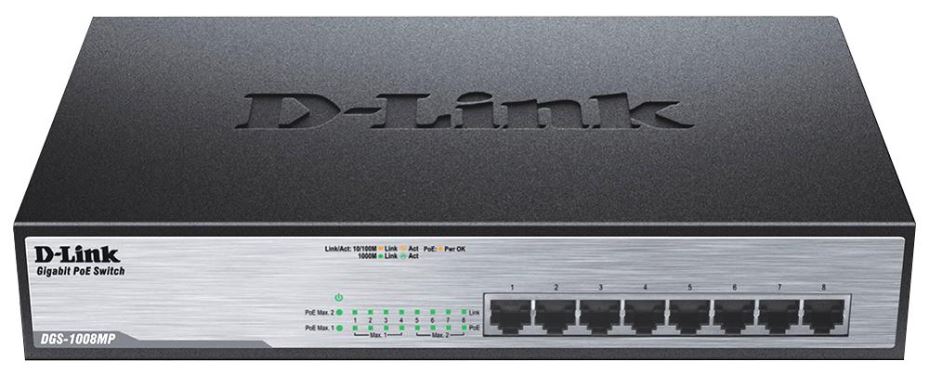 D-Link 8-Port Gigabit PoE+ Switch Gan Bainistiú