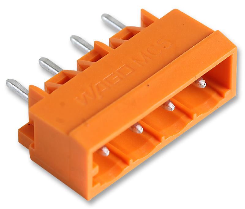 WAGO 4핀 THT PCB 헤더, 피치 5.08mm, 12A, 주석 도금