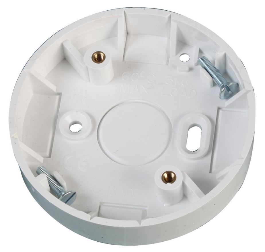 Adaptateur de rosace de plafond PRO POWER en PVC-U blanc, 81mm