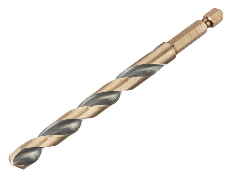 DEWALT 블랙 & 골드 헥스 HSS-G 드릴 비트, 9.0mm, 1/4인치 샹크