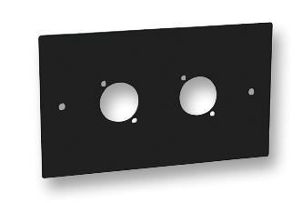 PENN ELCOM 2-fach Wandplatte Dual XLR / Speakon / RJ45 Schwarz