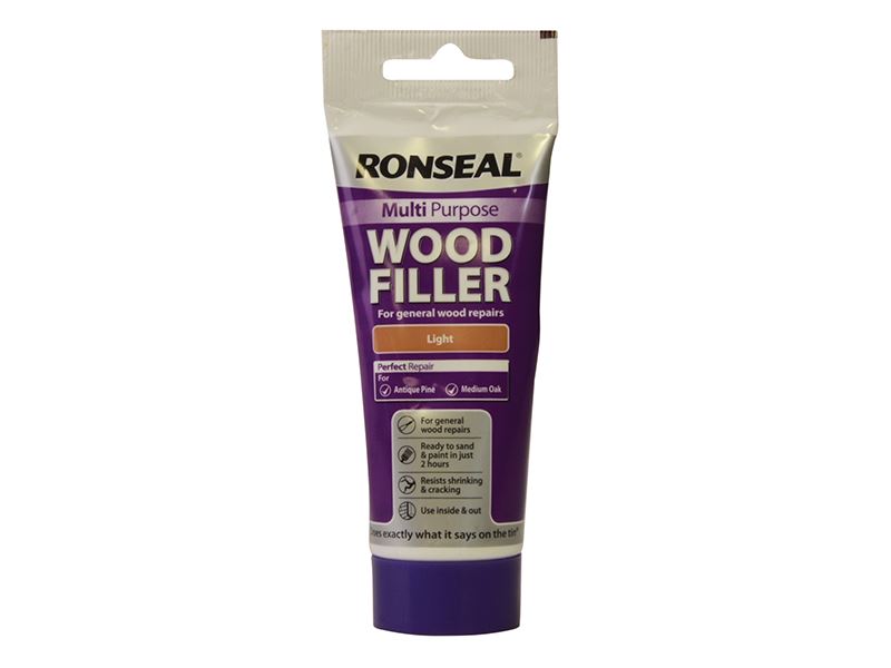 Ronseal Multipurpose Wood Filler Tube, Light, 100g