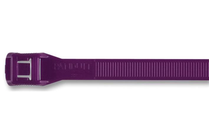 PANDUIT Belt-Ty Low Profile Cable Ties, 8.9mm x 358mm, Purple, Pack of 100