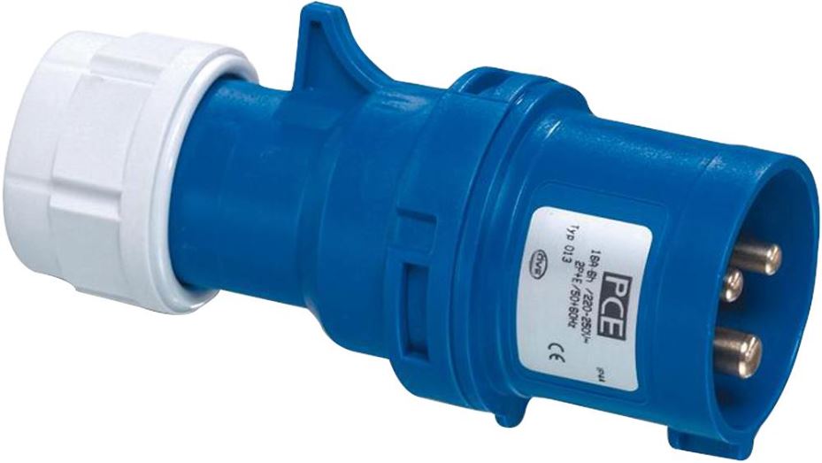 PCE - Palam Industri CEE 2P+E, 16A, 230V, IP44, Biru