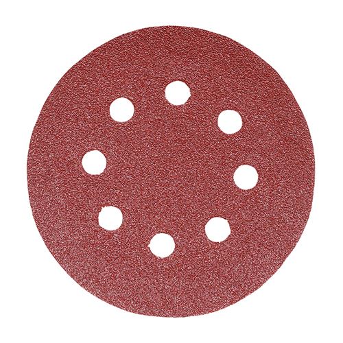 Timco Discos de Lixar Orbital Aleatória 150mm, Granulação 60, Vermelhos - 5 Un