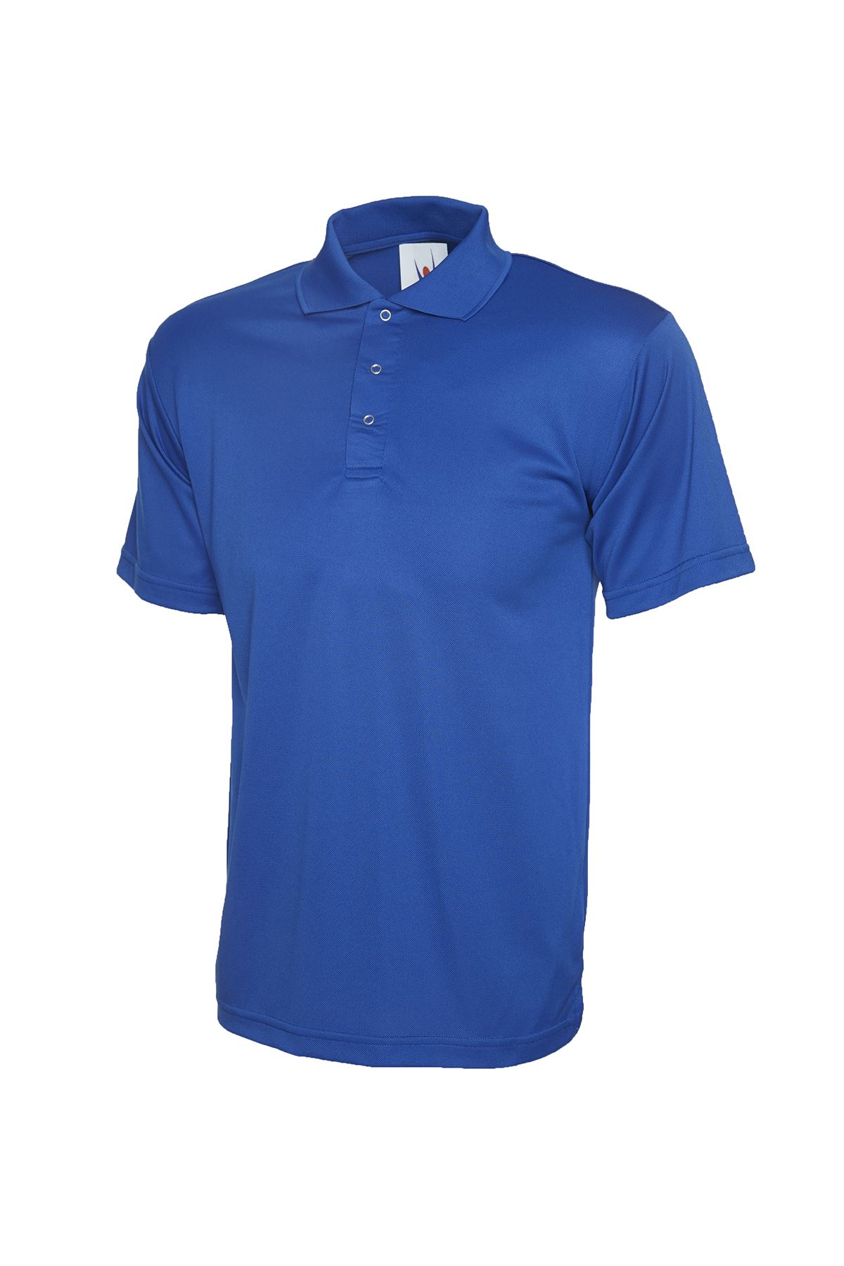 Uneek Unisex Processable Polo Shirt - 100% Polyester, Royal, Size S