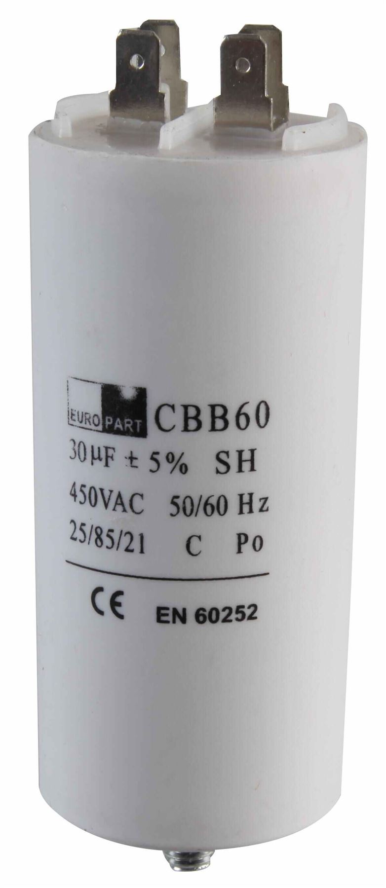 Condensateur universel Europart 30µF 450V AC pour machines à laver
