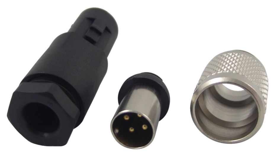 BINDER 712 Series - 4-Pin Σφραγισμένος Παραλήπτης, Χρυσωμένες Επαφές Ορείχαλκου