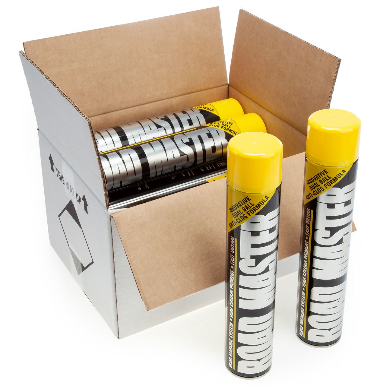 Roadmaster Yellow Line Marking Paint, 750ml (Box of 12)