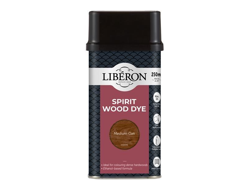 Liberon Spirit Wood Dye, Medium Oak, 250ml