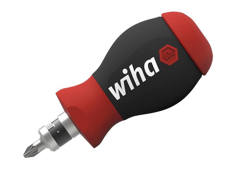 Wiha SoftFinish Magnetic Stubby Screwdriver with Bit Holder