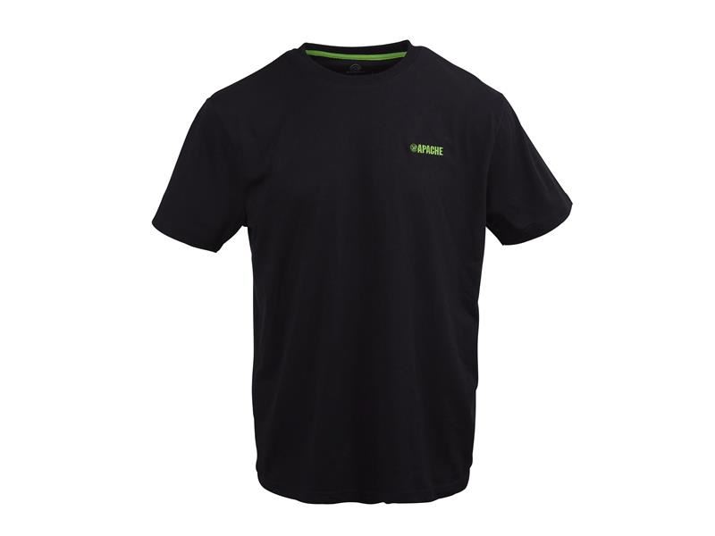 Apache Delta Black T-Shirt, Poly-Cotton Blend, Medium