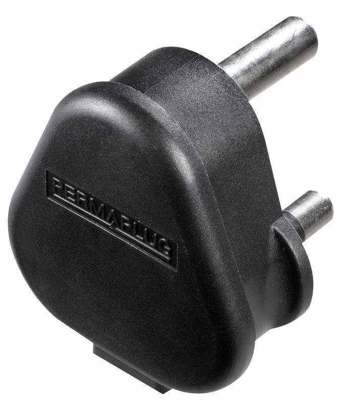 MASTERPLUG Zwarte 3-pins 15A Ronde Britse Stekker