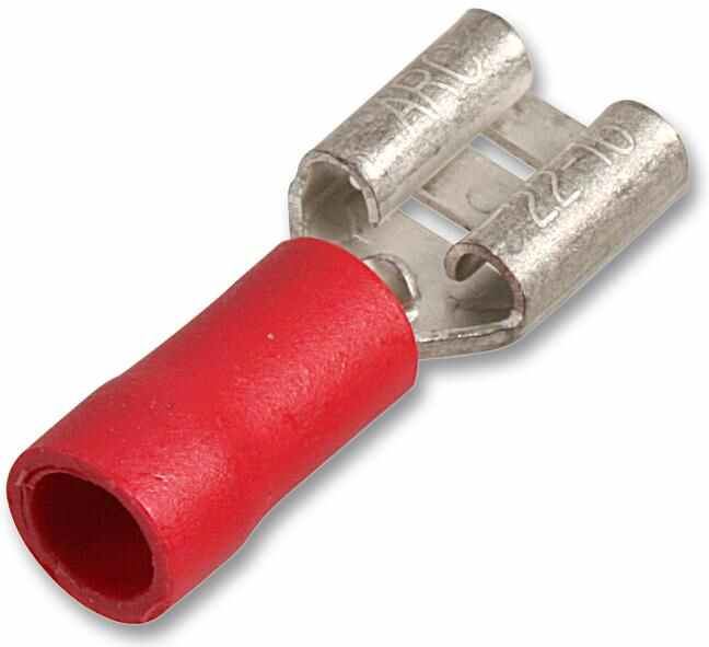 PRO POWER - Buchsenklemme Steckhülse Rot 12A, 2,8mm x 0,8, 100er Pack