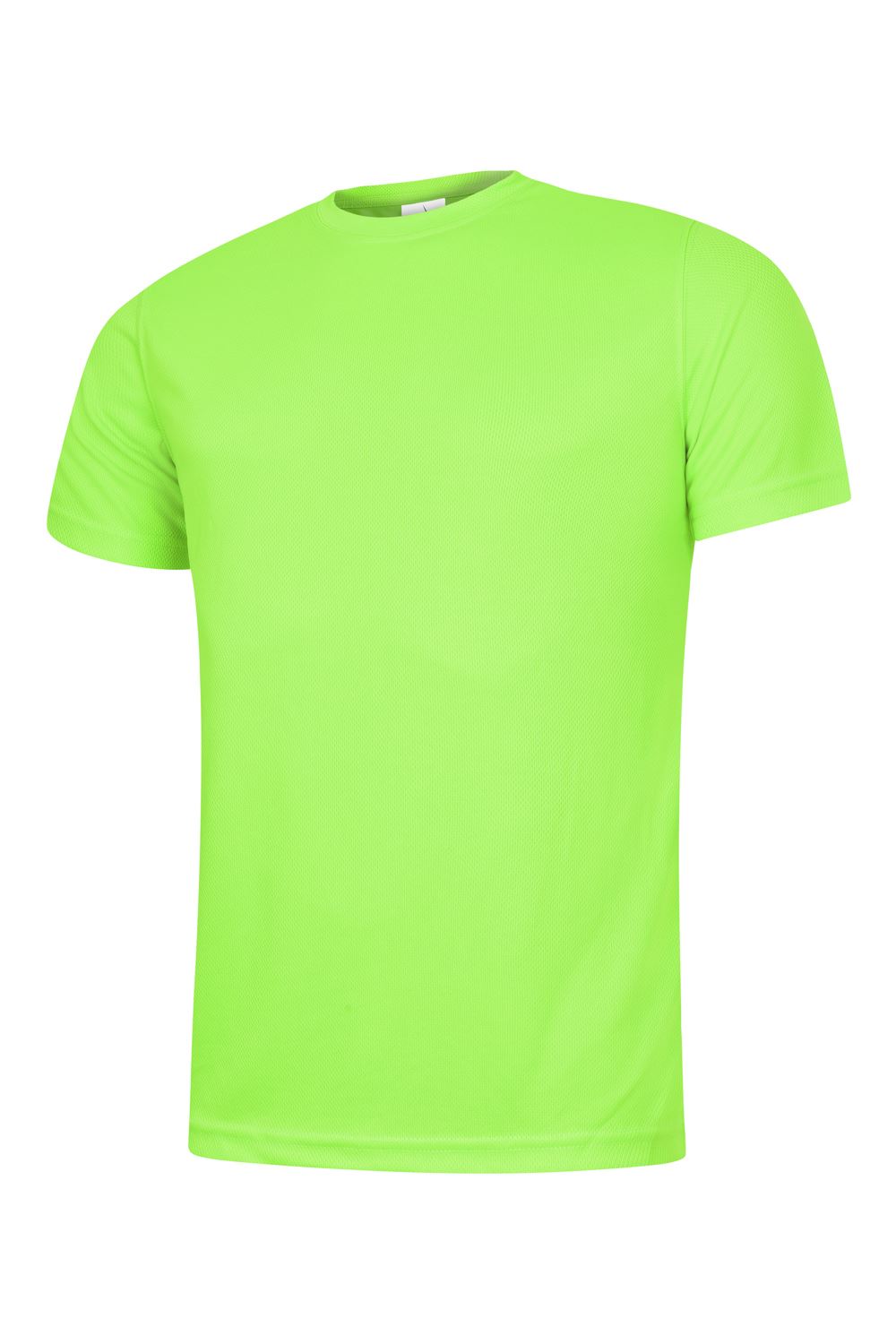 Uneek Unisex Ultra Cool T-Shirt - 100% Polyester, Electric Green, XL