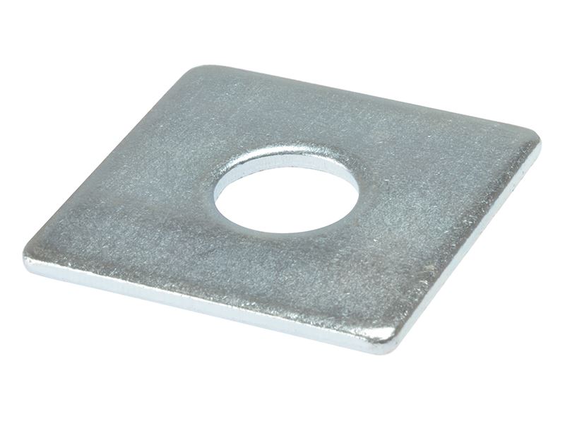 ForgeFix Wasáin Pláta Cearnacha 50x50x10mm, Snas Sinc, Paca 10