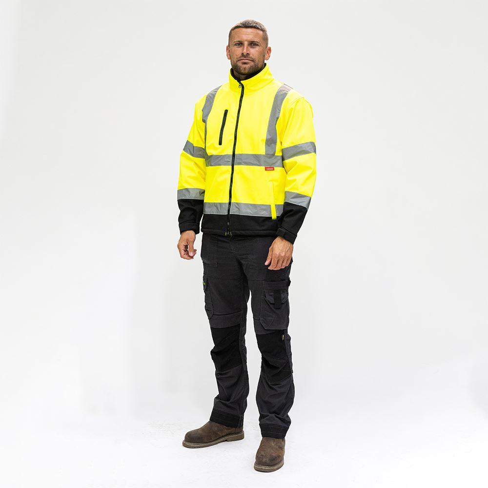 Timco Hoogzichtbaar Softshell Jacket - Geel, XL