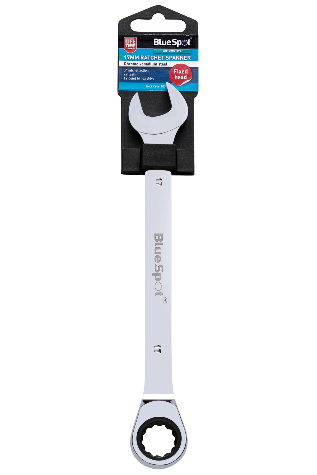 Blue Spot Tools - Kunci Sepana Ratchet 17mm Kepala Tetap