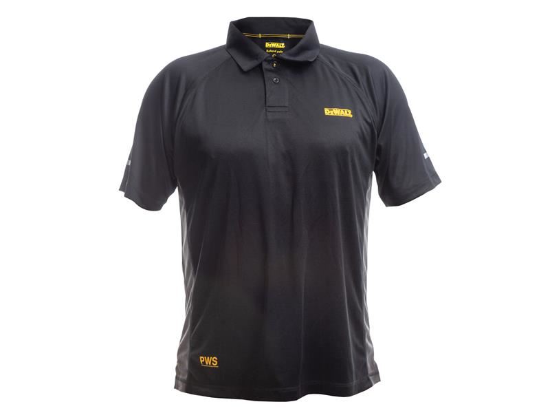 DeWALT Rutland Performance Polo Shirt - XL, Zwart/Grijs