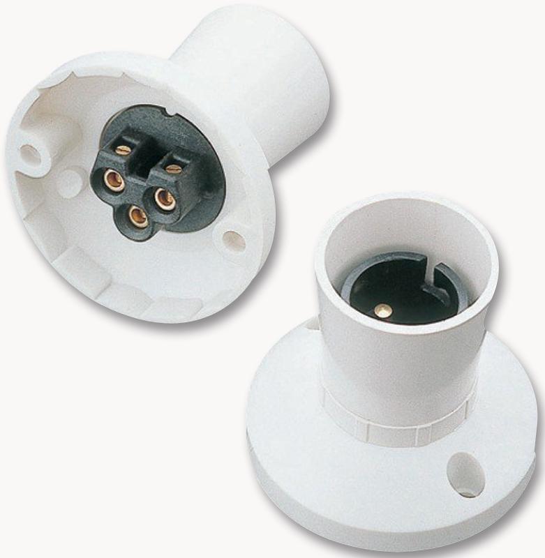 CLICK - Support de lampe droit à jupe, Blanc