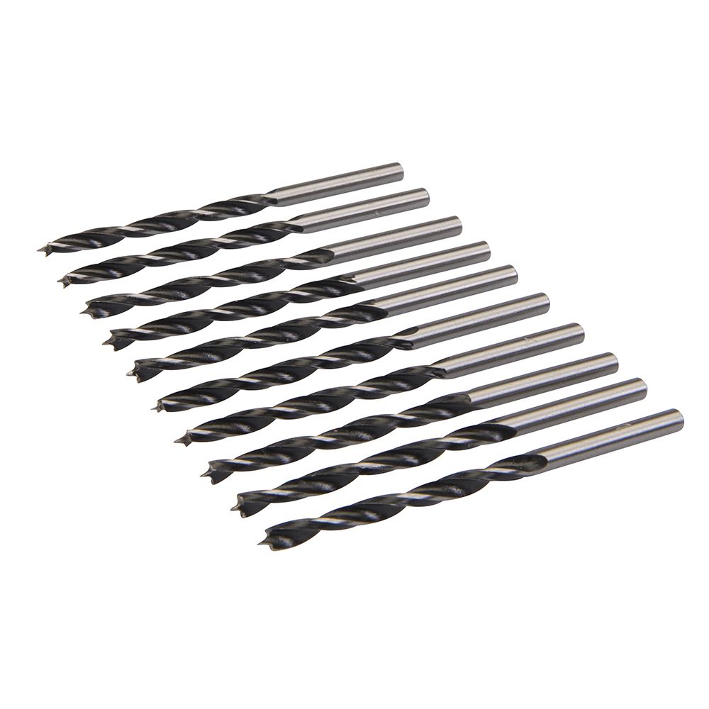 Silverline Lip & Spur Drill Bits 4mm, 10-Pack