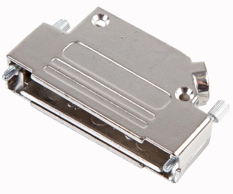 MH CONNECTORS - D-sub 插頭殼, 鎳, 45度出口, 37接點 (D45ZK37-K)