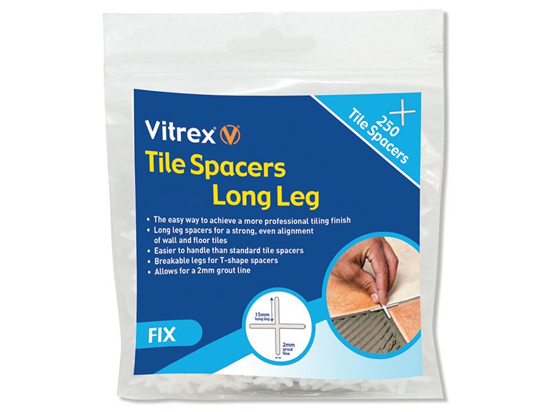Vitrex 5mm Long Leg Tile Spacers (Pack of 250)