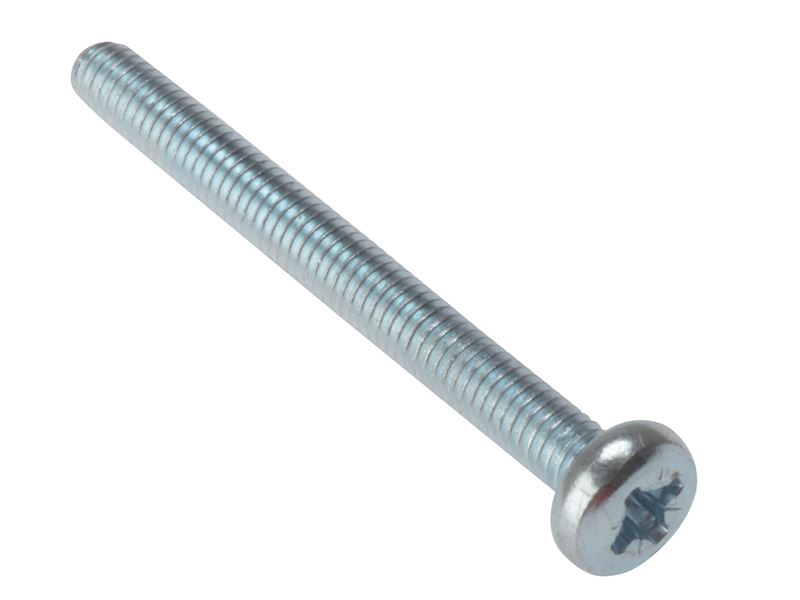 ForgeFix Machine Screw Pozi Pan Head ZP M6 x 30mm (Pack of 25)