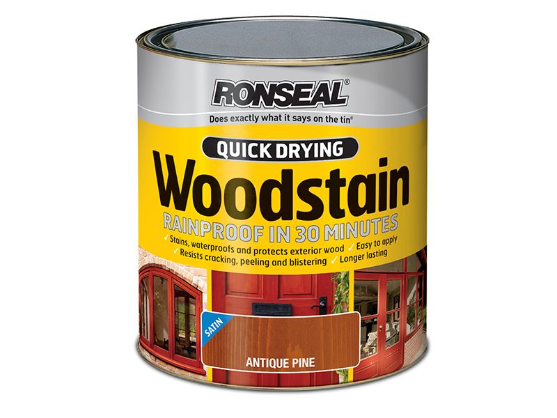 Ronseal Quick Drying Woodstain, Satin Dark Oak, 750ml