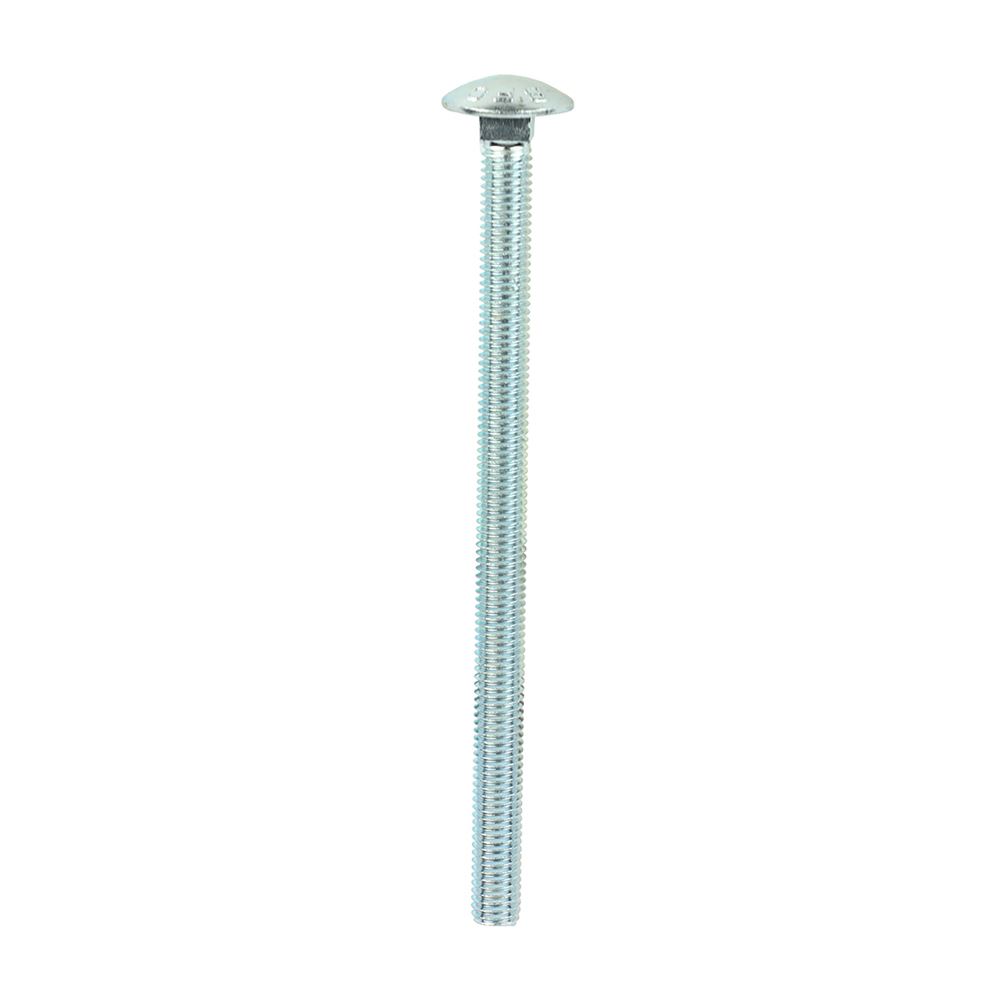Timco Tornillos de Carro M8 x 130mm con Tuercas, Zinc, Lote de 50