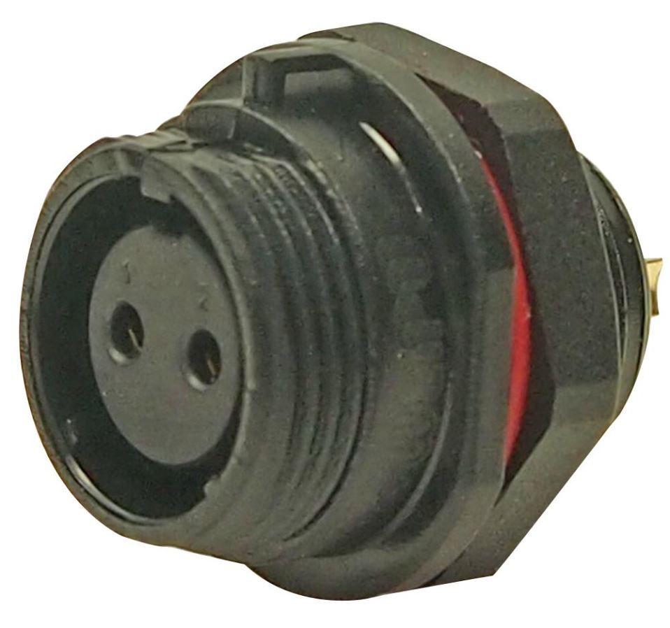 CLIFF Circular Waterproof Socket, 2-Way, IP68, Panel Mount