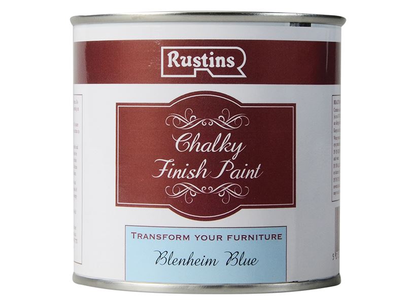 Rustins Chalky Finish Paint - Blenheim Blue 250ml