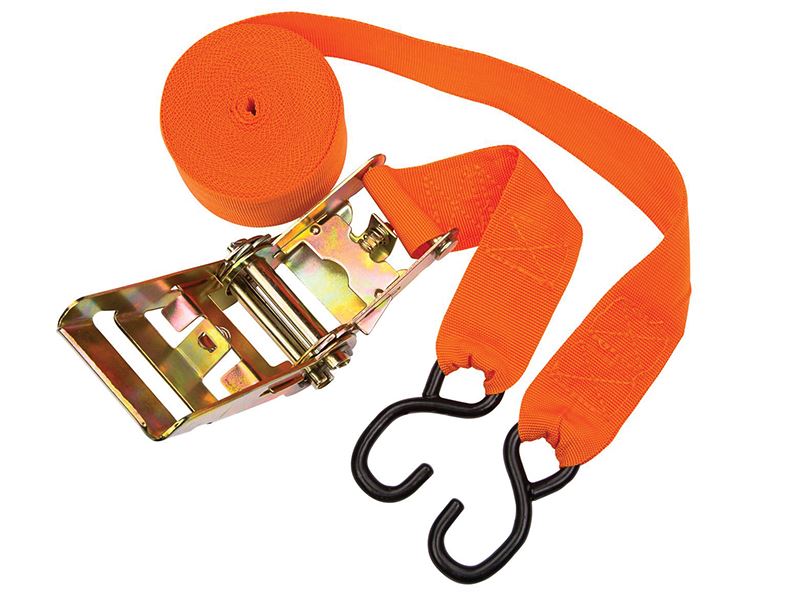 Blue Spot Tools - Strapa Cargó Ratchet, 25 troigh x 2 orlach le Dúbailteánna J