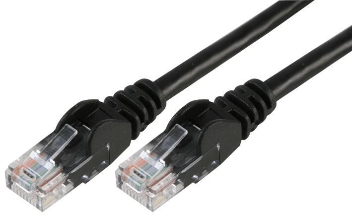 PRO SIGNAL 10m Black Cat5e Snagless UTP Ethernet Cable