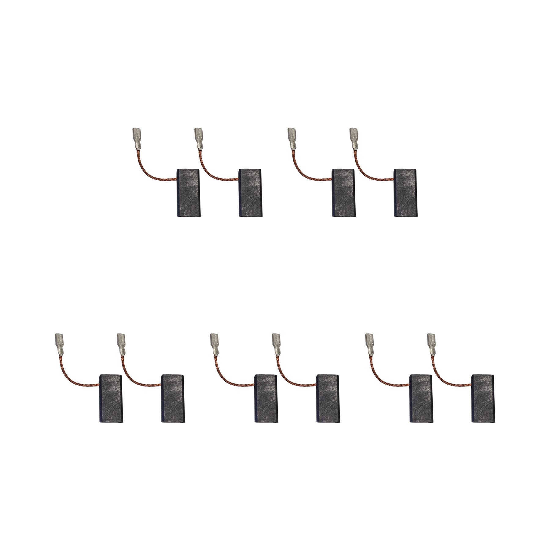 5 Sets of Carbon Brushes for Bosch 2 604 321 927, Size 5x10x21mm