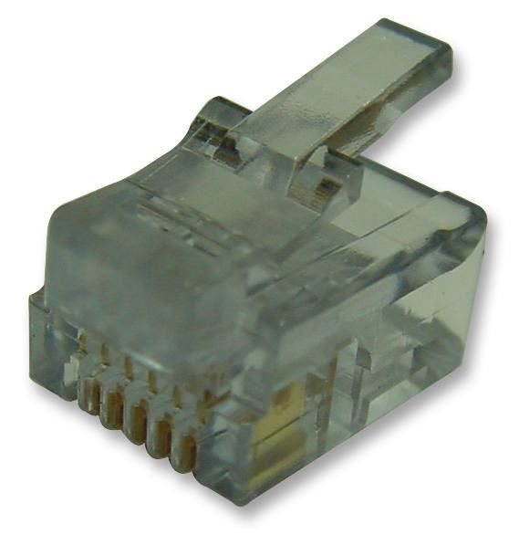 SENTINEL RJ12 Plugs for Solid Wire/Flat Cable, 10 Pack
