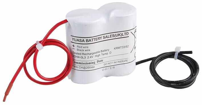 YUASA Συσκευή Μπαταριών Έκτακτης Ανάγκης 2,4V 4Ah Ni-Cd, Flying Leads