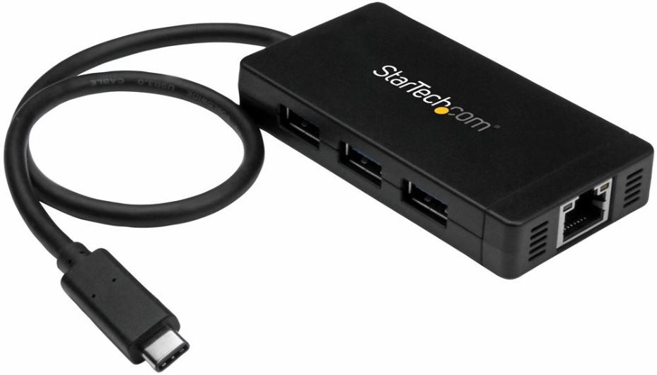 STARTECH USB-C na 3-Port USB 3.0 Rozbočovač s Gigabit Ethernetem