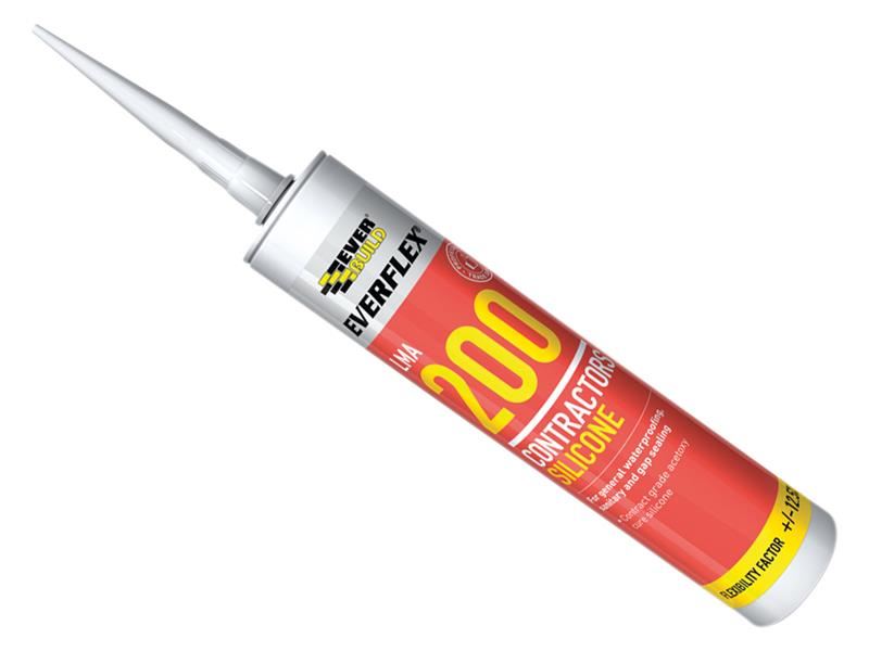 Everbuild Sika Everflex LMA 200 Silicone Sealant 295ml, Black